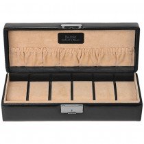 Sacher Uhrenetui Uhrenkasten schwarz für 6 Uhren abschließbar mit Schloss