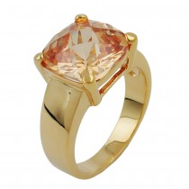 Ring Zirkonia 2x6mm vergoldet 3 Mikron Größe 62