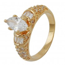 Ring Zirkonia 2,8x6mm vergoldet 3 Mikron Größe 62