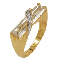 Ring gold-plattiert Zirkonia Größe 62