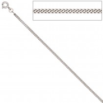 Panzerkette 333 Weißgold 2,1mm 50cm Gold Kette Halskette Weißgoldkette