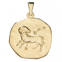 Anhänger Sternzeichen Widder 333 Gelbgold Sternzeichenanhänger