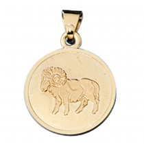 Anhänger Sternzeichen Widder 333 Gelbgold matt Sternzeichenanhänger