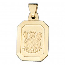 Anhänger Sternzeichen Wassermann 333 Gelbgold matt Sternzeichenanhänger