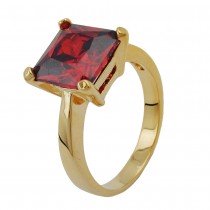 Ring Zirkonia 3,7x6mm vergoldet 3 Mikron Größe 66