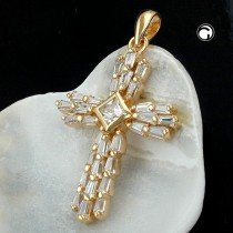 Anhänger Zirkonia vergoldet 3 Micron