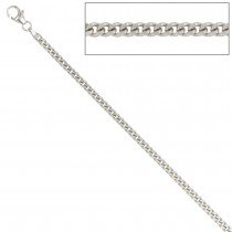 Panzerkette 925 Silber 2,5mm 50cm Halskette Kette Silberkette Karabiner