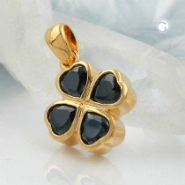 Anhänger Kleeblatt vergoldet 3 Micron