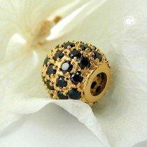 Anhänger Kugel vergoldet 3 Micron