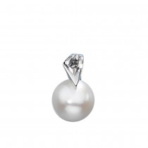 Anhänger 333 Gold Weißgold 1 Süßwasser Perle Perlenanhänger ohne Kette