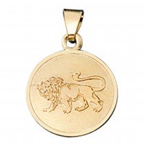 Anhänger Sternzeichen Löwe 333 Gelbgold matt Sternzeichenanhänger