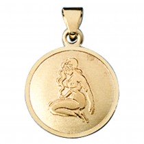 Anhänger Sternzeichen Jungfrau 333 Gelbgold matt Sternzeichenanhänger
