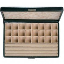 Sacher Schmuckkoffer Schmuckkasten Schmucketui schwarz Nappa-Optik abschließbar