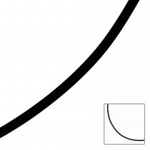 Halskette Kautschuk schwarz mit 333 Gelbgold 3mm 45cm Kautschukkette