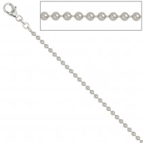 Kugelkette 925 Silber 2,5mm 90cm Halskette Kette Silberkette Karabiner