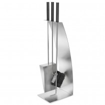 Kamingarnitur CHIMO Edelstahl matt 4-teilig