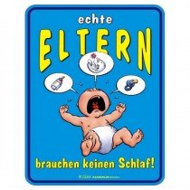 geprägtes Blechschild - Echte Eltern