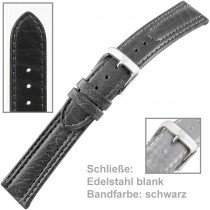 Uhrenarmband Men 18mm Kalbleder mit leichtem abgenähten Wulst