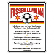 geprägtes Blechschild Fussball Mama