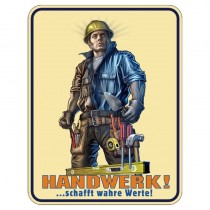 geprägtes Blechschild Handwerk