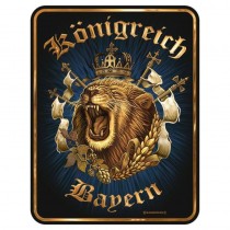 geprägtes Blechschild - Königreich Bayern