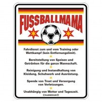 geprägtes Blechschild Fussball Mama