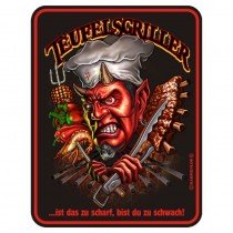 geprägtes Blechschild Teufelsgriller