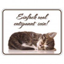 geprägtes Blechschild - Einfach mal entspannt sein