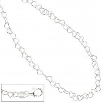 Kinder Collier Halskette aus Herzen Herzchen 925 Sterling Silber 35cm Kette