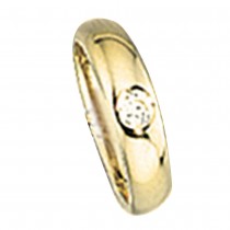 Kinder Taufring 333 Gelbgold 1 Zirkonia Taufanhänger