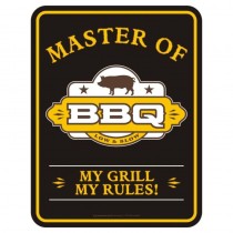 geprägtes Blechschild - Master of BBQ