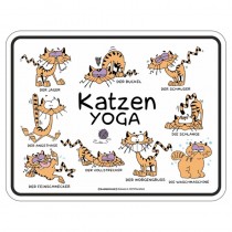 geprägtes Blechschild - Katzen Yoga