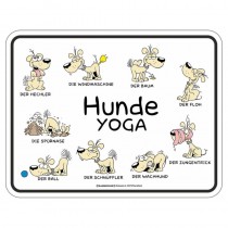 geprägtes Blechschild - Hunde Yoga