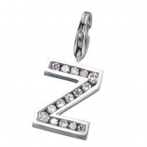 Anhänger Charm Buchstabe Z 925 Sterling Silber mit Zirkonia
