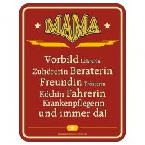 geprägtes Blechschild - Mama