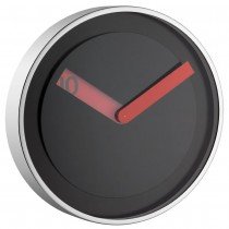 Wanduhr Quarz Edelstahl mit Glas kombiniert