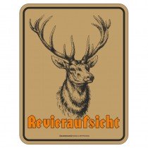 geprägtes Blechschild - Revieraufsicht