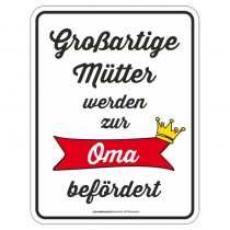 geprägtes Blechschild - Großartige Mütter