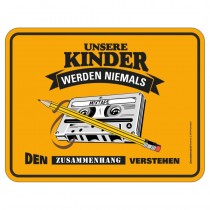 geprägtes Blechschild - Zusammenhang