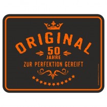 geprägtes Blechschild - 50 Jahre Perfektion gereift