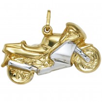 Anhänger Motorrad 333 Gelbgold bicolor