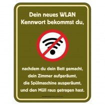 geprägtes Blechschild - WLAN Kennwort