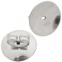 Tellerpoussetten 925 Sterling Silber rhodiniert Pousetten Silberpousetten