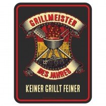 geprägtes Blechschild - Grillmeister des Jahres