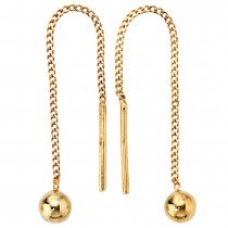 Durchzieh-Ohrhänger 333 Gelbgold Ohrringe zum Durchziehen