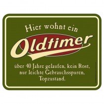 geprägtes Blechschild - Oldtimer 40