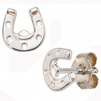Kinder Ohrstecker Hufeisen 925 Silber Ohrringe Glücksbringer Kinderohrringe