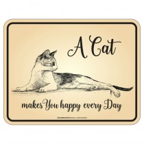 geprägtes Blechschild - Cat every day