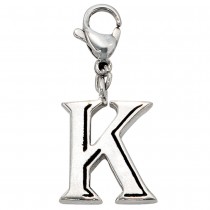 Anhänger Charm Buchstabe K Edelstahl