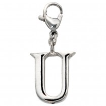 Anhänger Charm Buchstabe U Edelstahl